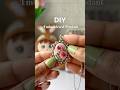 DIY embroidered locket #shorts #viralshots #diypendant #craftideas #artreels #handmade