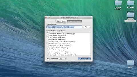 Unity 3d Creating a new Project