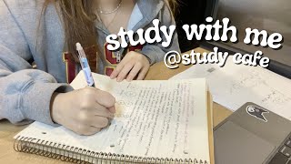 D-1 exam week cramming // notes asmr, no music, korean study cafe