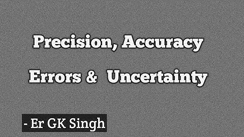"Precision vs. Accuracy: Understanding Errors & Uncertainty in Measurements!"