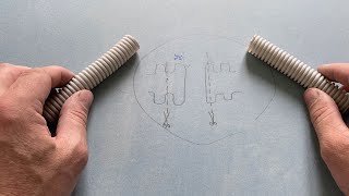 : Connection two plastic flexible corrugated pipe.      .