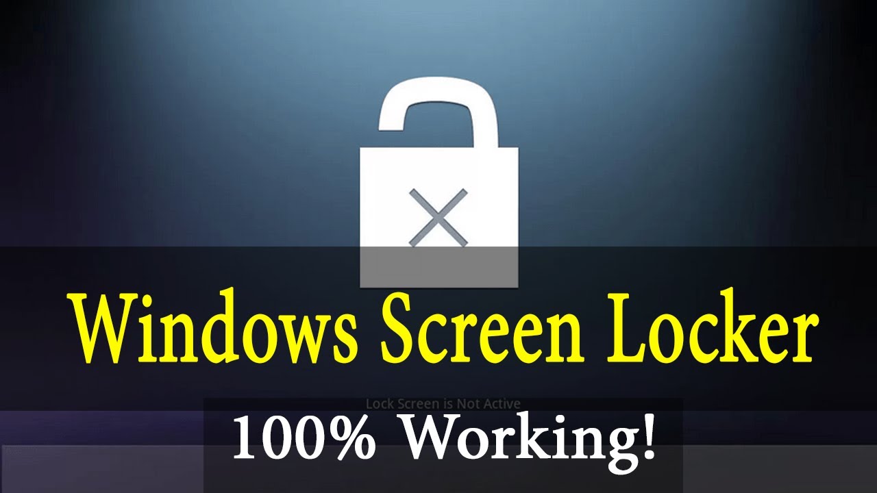 [Solved] How to Screen Lock Windows 10 without logging off - YouTube