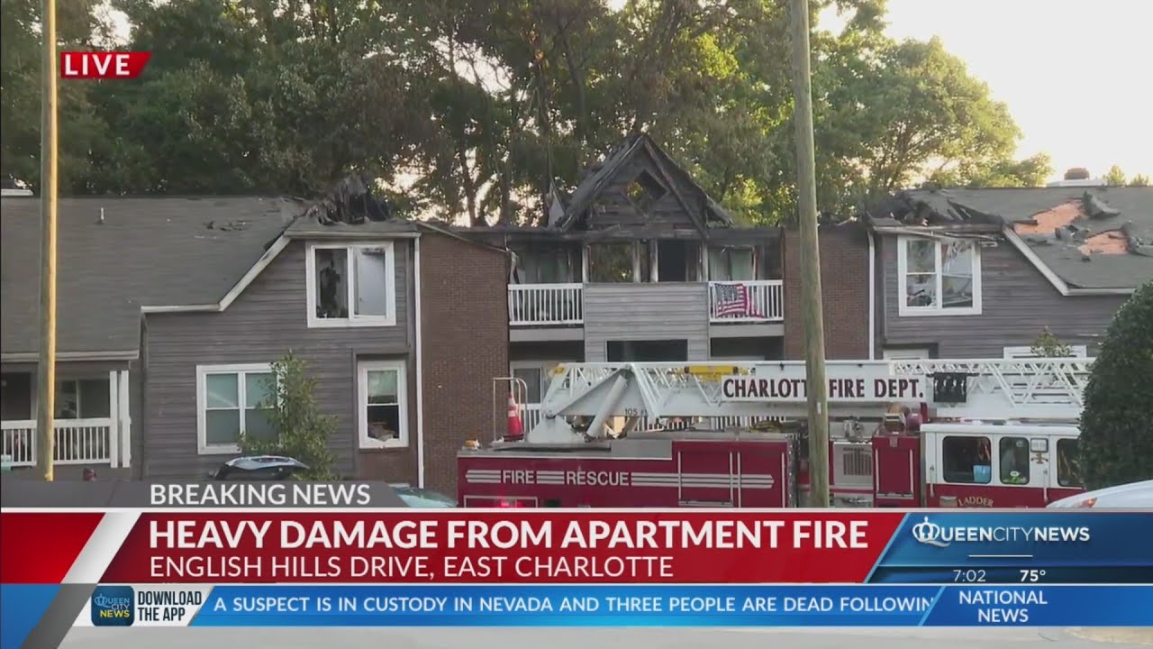 2-alarm fire breaks out at E Charlotte apartment complex - YouTube