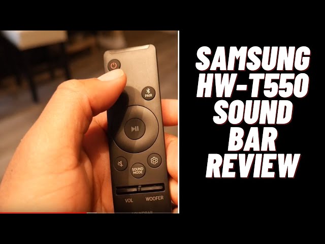 Samsung HW-T550 Sound Bar Pt. 2  (Connectors, Bluetooth Sync, Remote, Sound Test)