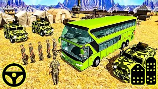Army bus driver us soldier transport duty-offroad driving bus-android gameplay#4 screenshot 5