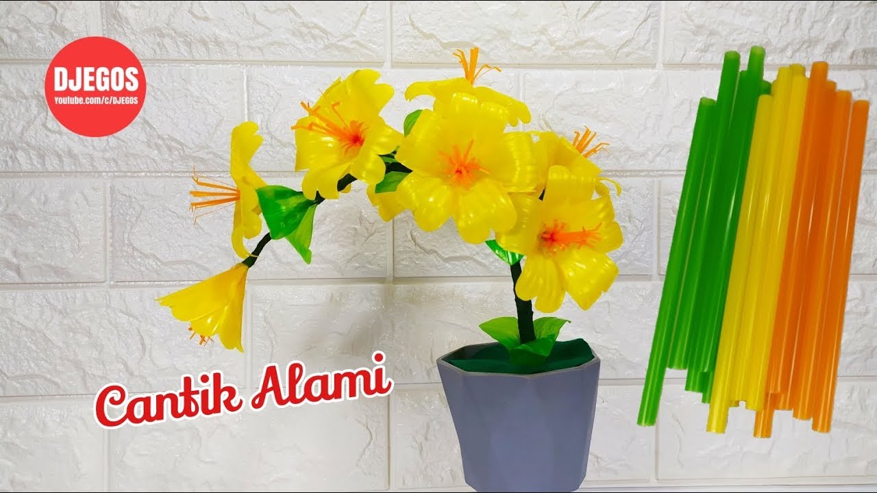 Bunga dari SEDOTAN Plastik yang Cantik ALAMI Beautiful Bunga dari SEDOTAN Plastik yang Cantik ALAMI Beautiful