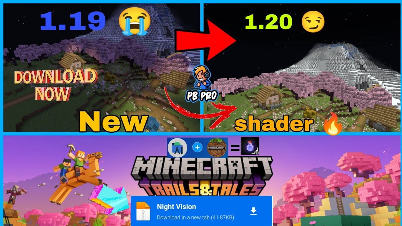 Night Vision for Mcpe 1.20 servers and realms Trails and tells