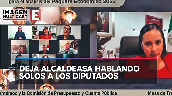 Sandra Cuevas abandona sesin virtual por no querer...