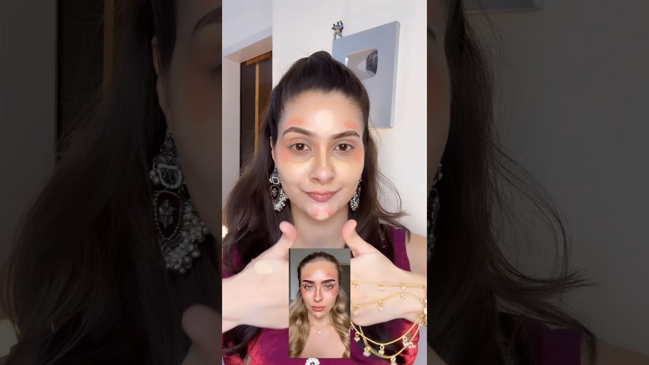 2 mins makeup hack ❤️ #makeup #makeuptutorial #makeupartist #trending #trendingshorts