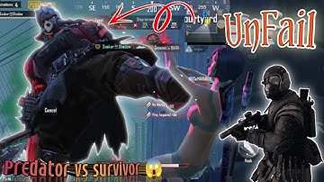 Predator Vs Survivor 😱 UnFail Mode in Pubg Mobile 