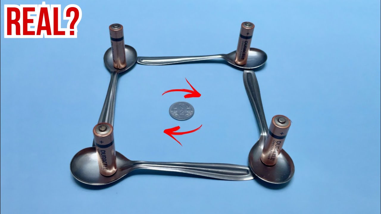 Coin Spin Experiment With Battery - Real Or Fake? - YouTube