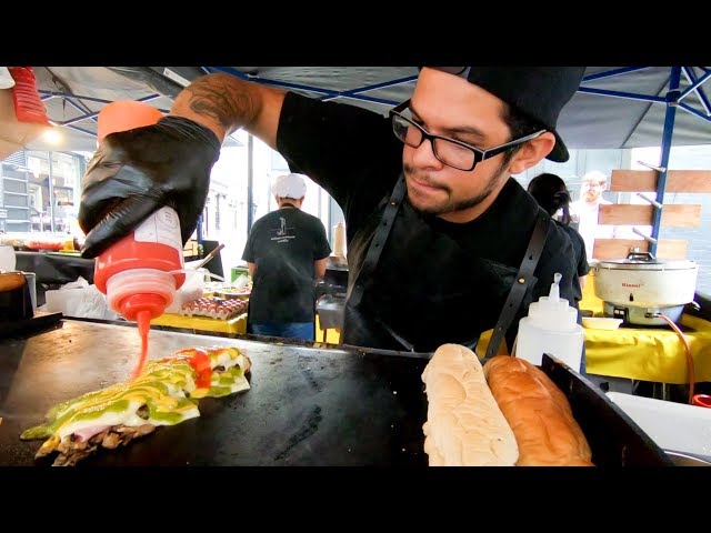 Cuba Style Colourful Sandwiches. Street Food of Soho, London