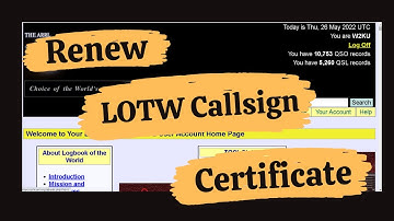 RENEW YOUR LOTW CALLSIGN CERTIFICATE / LOTW CALLSIGN CERTIFICATE