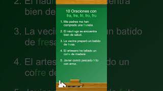 10 Sentences with fra, fre, fri, fro, fru #shorts