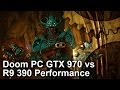Doom PC GTX 970 vs R9 390 Gameplay Frame-Rate Test