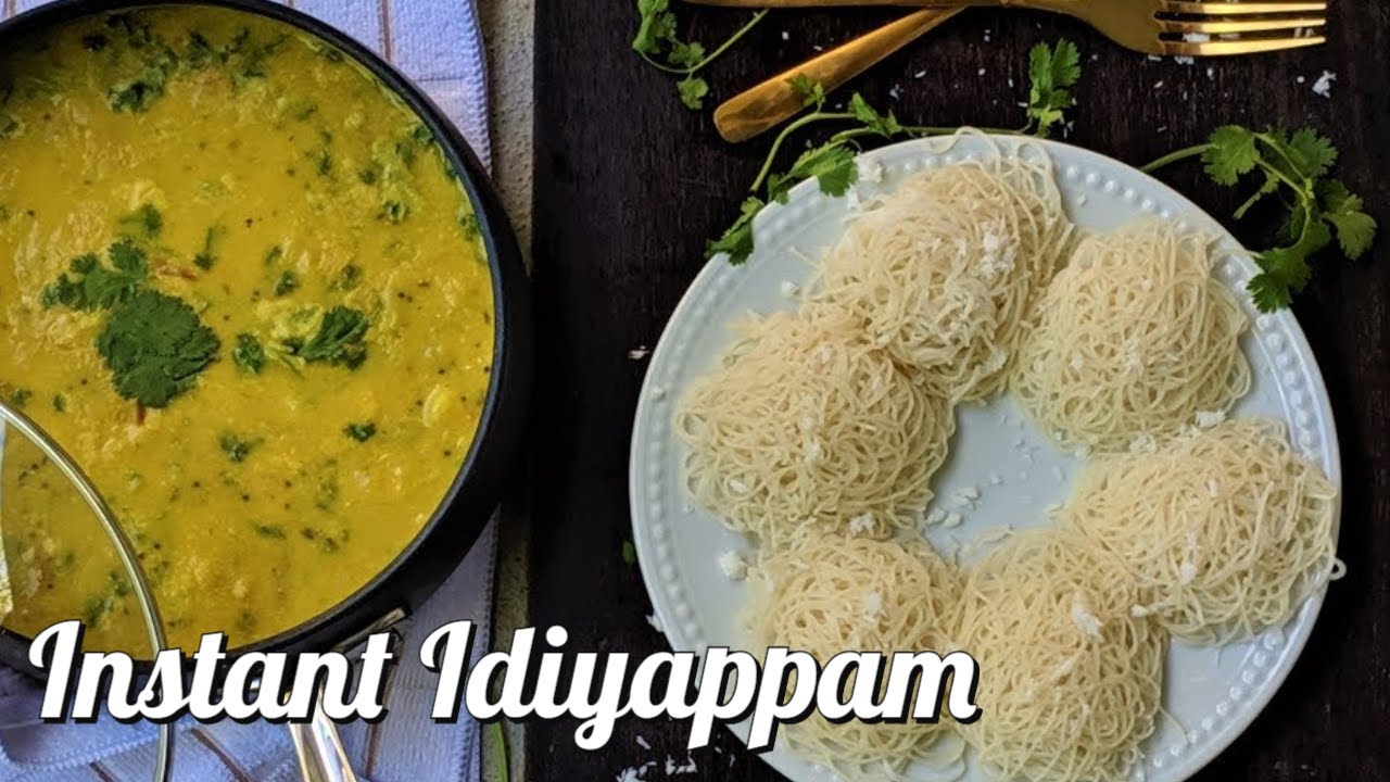 instant idiyappam Easy String Hoppers with side dish idiyappam with