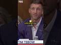 Tim Tebow Talks about that thin line between pain and promise to Congress
