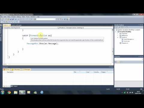 Visual C# | Try..Catch Statement | Tutorial #3 - YouTube