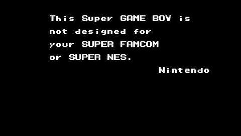 Unused Game Content ~ Super Game Boy / 2 BIOS SNES Region Error Incompatability Message