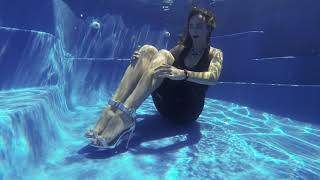 Underwater fashion shoot. Black dress and silver heels pt1. (Ambient sound)  #underwaterphotography