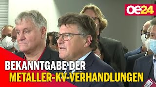 Bekanntgabe der Metaller-KV-Verhandlungen