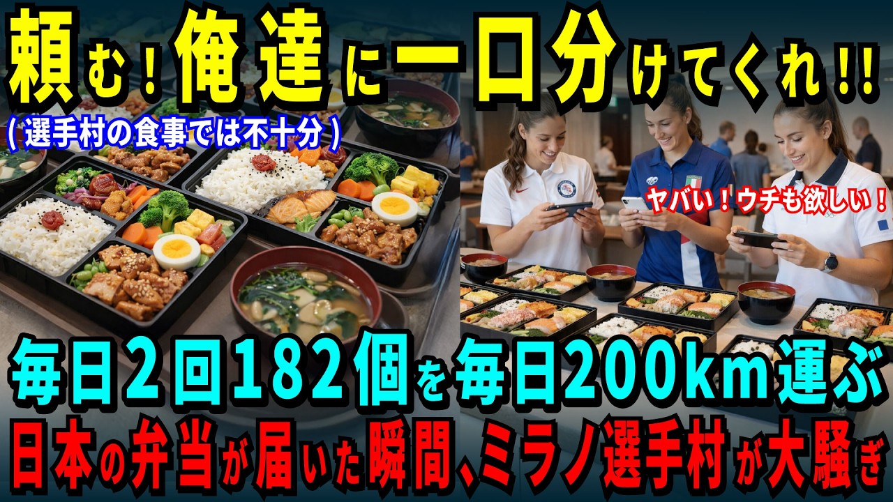 【海外の反応】「頼む！俺たちにも食わせてくれ！」 ミラノ冬季オリンピックの選手村で日本の弁当が大騒ぎの的になった衝撃的な理由【日本称賛】