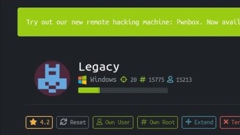 HACK THE BOX - LEGACY . #4 PREPARATION 2020. OSCP (ºº)== R4LF ==(ºº)