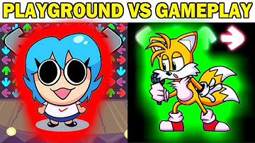 FNF Character Test | Gameplay VS Playground | FNF Mods | VS Pow Sky & Tails EXE