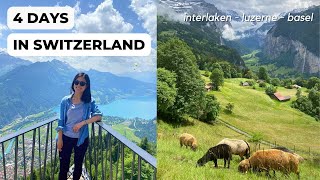 SWITZERLAND IN 4 DAYS | VLOG + my tips &amp; our itinerary