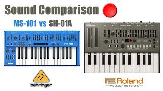 Behringer MS-101 vs Roland SH-01A Sound Comparison
