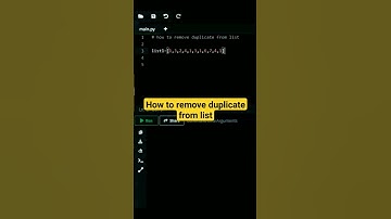 How to remove duplicate from list #python@manalipatil7670