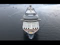 4k | Spectacular Two View QUANTUM OF THE SEAS arriving Nagasaki with Aerial Shots