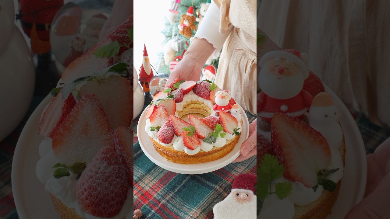 爆速！クリスマスにピッタリなリース風ケーキ | レシピサイトNadia