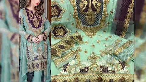 *_Ramsha Eid Collection*_  ‼ *ORIGINALS* ‼   PURE CHIFFON COLLECTION  Fully Embroidered pure Chiffon