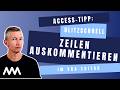 Access: Blitzschnell Zeilen auskommentieren