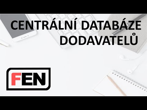 FEN - Centrální databáze dodavatelů