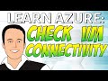 Check VM Connectivity in Azure