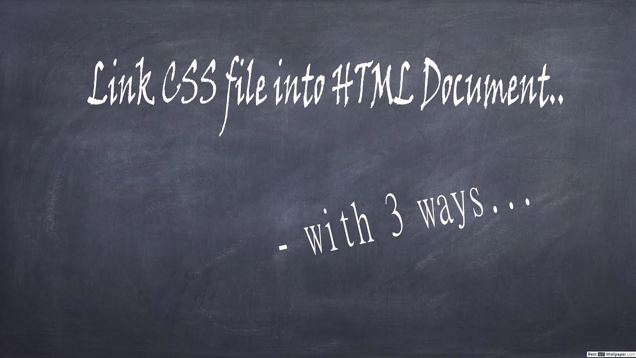 There are 3 rules to link CSS file into HTML document..! - YouTube