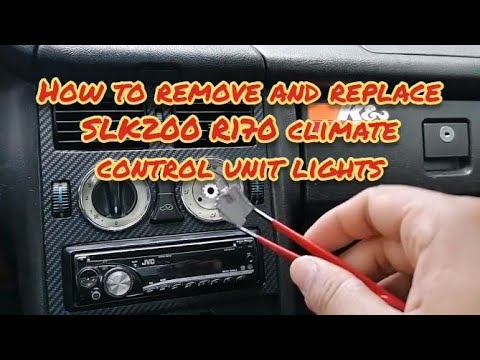 How to remove and replace the T5 socket climate control module light bulbs on Mercedes SLK 200 R170