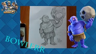 How to draw BOWLER from clash of clans and clash royale Part I