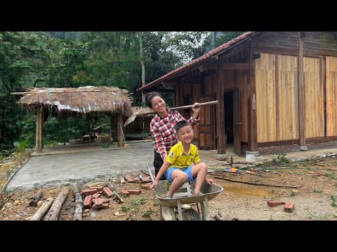 The dream house is 100% complete – the single mother begins building her dream kitchen, pouring..