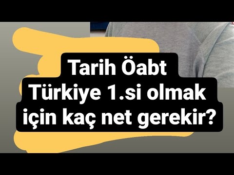 Kpss Tarih Öğretmenliği Türkiye 1.si olmak için  kaç net gerekir?