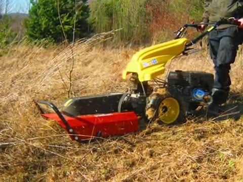Mulching Mower Atachment For Walking Tractor Jansen Mgt 270 Youtube