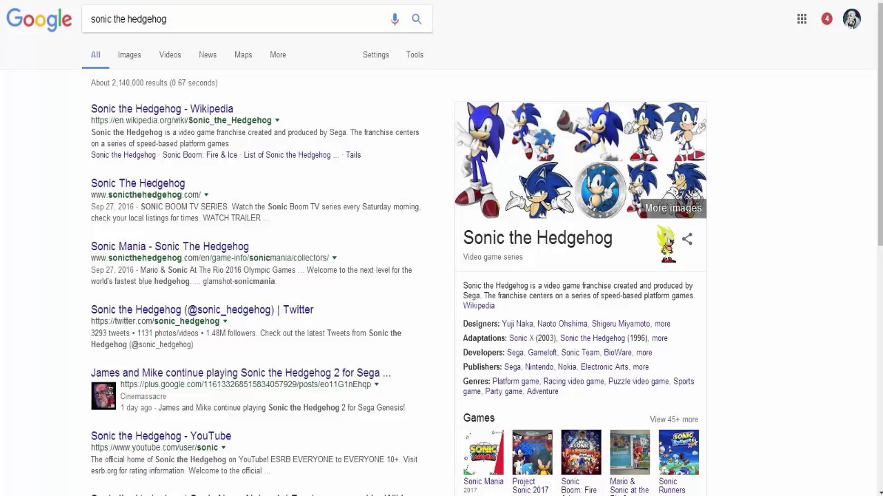 Google possui easter egg interativo de Sonic - Blog TecToy