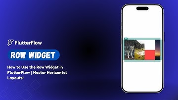 How to Use the Row Widget in FlutterFlow | Master Horizontal Layouts!