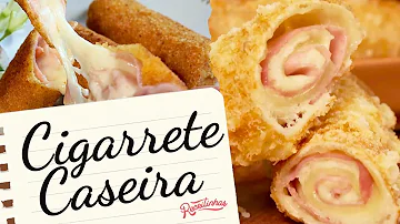 CIGARRETE CASEIRA COM MASSA DE PASTEL (SALGADOS CASEIROS FÁCEIS DE FAZER) | RECEITINHAS