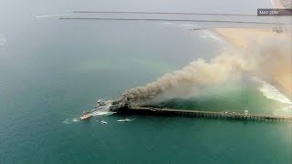 Seal Beach pier fire strangely similar to Oceanside pier blaze by CBS 8 San Diego 1,964 views 9 hours ago 2 minutes, 20 seconds