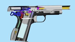 WE / TM 1911 GBB Airsoft Pistol internals Animation Draft C screenshot 3