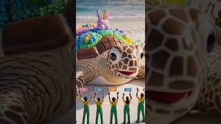Hundreds of Tiny Workers Decorate a Giant Candy Turtle 🐢✨