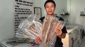Cá đù khô nguyên con, cá khô trích, khô cá hố và khô cá tắc kẻ